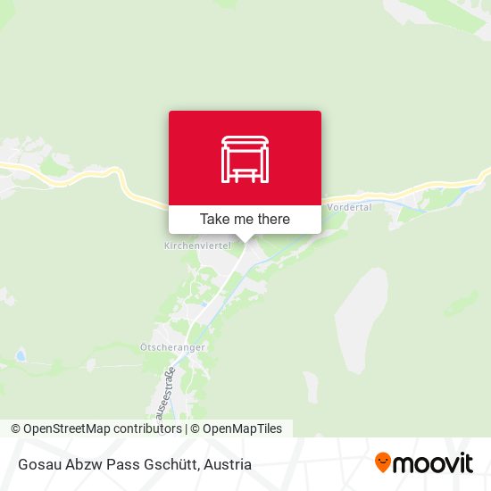 Gosau Abzw Pass Gschütt map