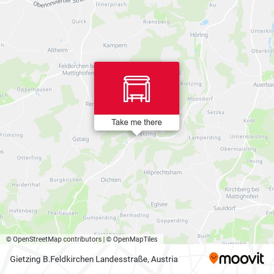 Gietzing B.Feldkirchen Landesstraße map