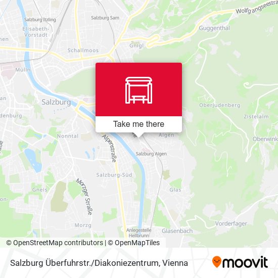 Salzburg Überfuhrstr. / Diakoniezentrum map