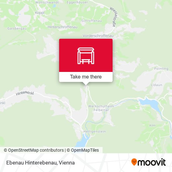 Ebenau Hinterebenau map