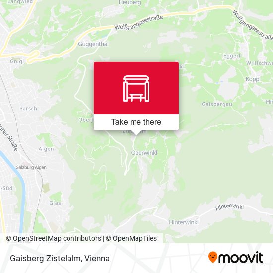 Gaisberg Zistelalm map