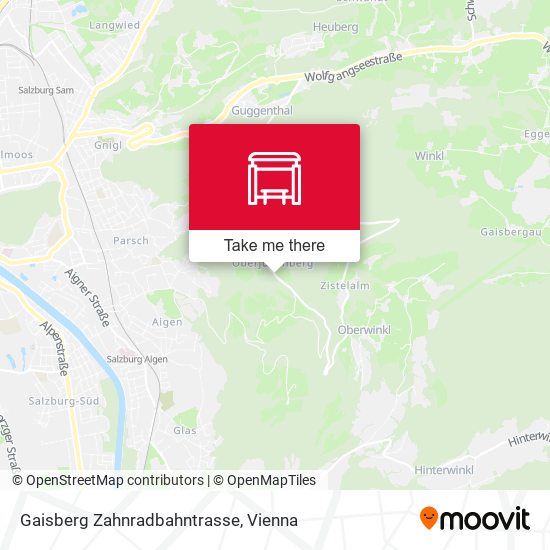 Gaisberg Zahnradbahntrasse map