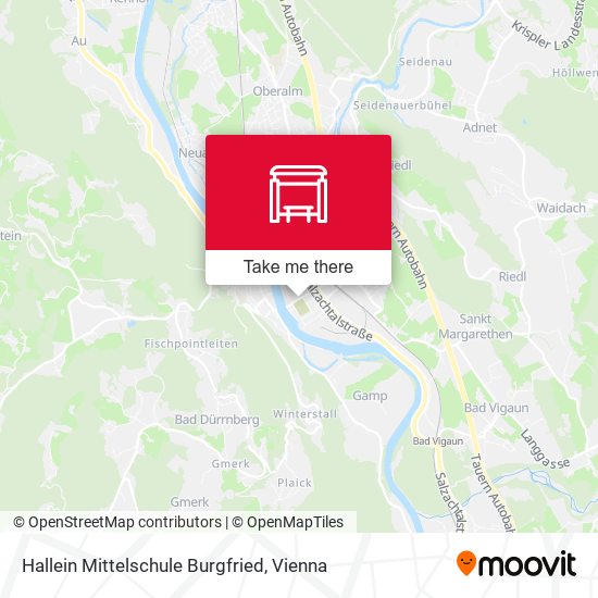 Hallein Mittelschule Burgfried map