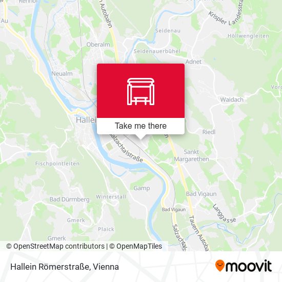 Hallein Römerstraße map