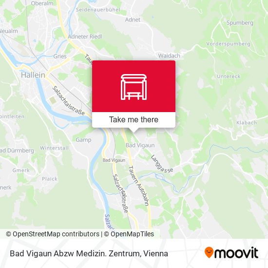 Bad Vigaun Abzw Medizin. Zentrum map