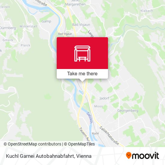 Kuchl Garnei Autobahnabfahrt map