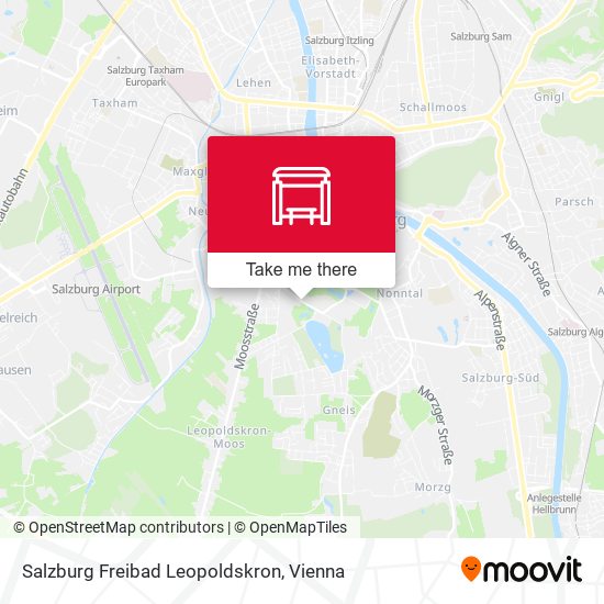 Salzburg Freibad Leopoldskron map