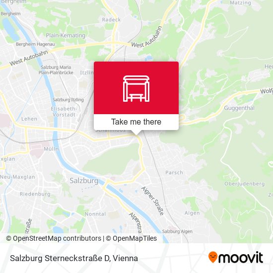 Salzburg Sterneckstraße D map