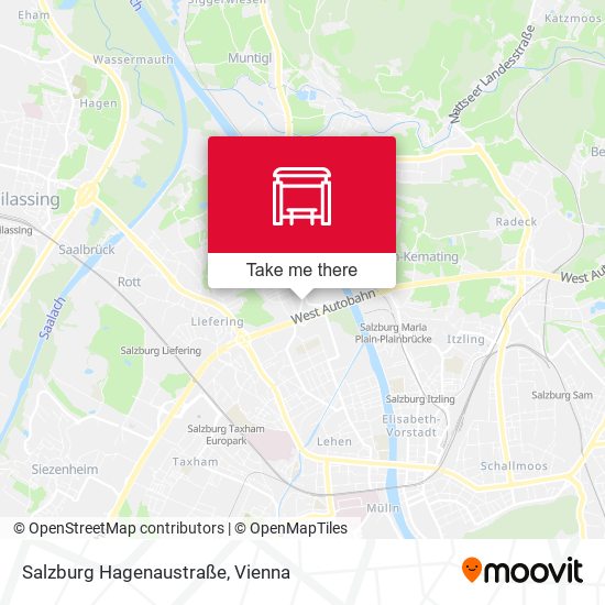 Salzburg Hagenaustraße map