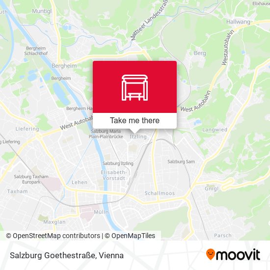 Salzburg Goethestraße map