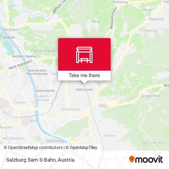 Salzburg Sam S-Bahn map