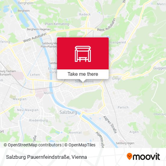Salzburg Pauernfeindstraße map