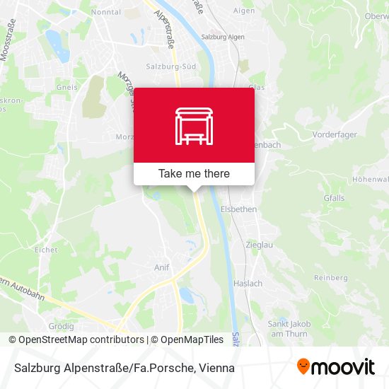 Salzburg Alpenstraße / Fa.Porsche map