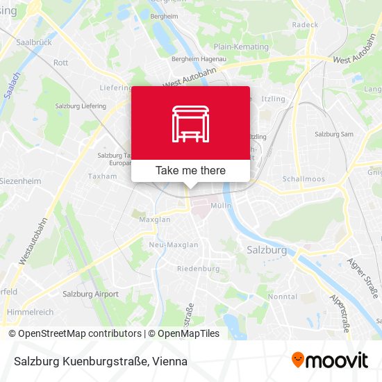 Salzburg Kuenburgstraße map
