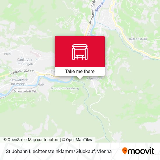 St.Johann Liechtensteinklamm / Glückauf map