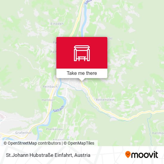 St.Johann Hubstraße Einfahrt map