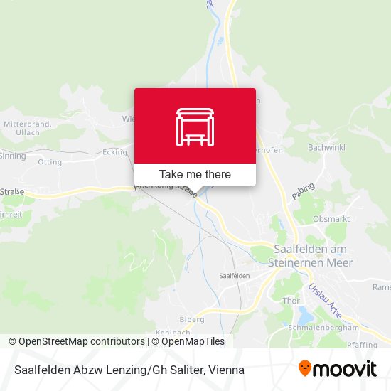 Saalfelden Abzw Lenzing / Gh Saliter map