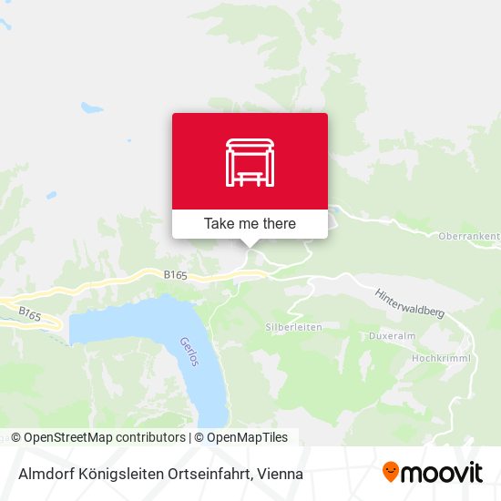 Almdorf Königsleiten Ortseinfahrt map