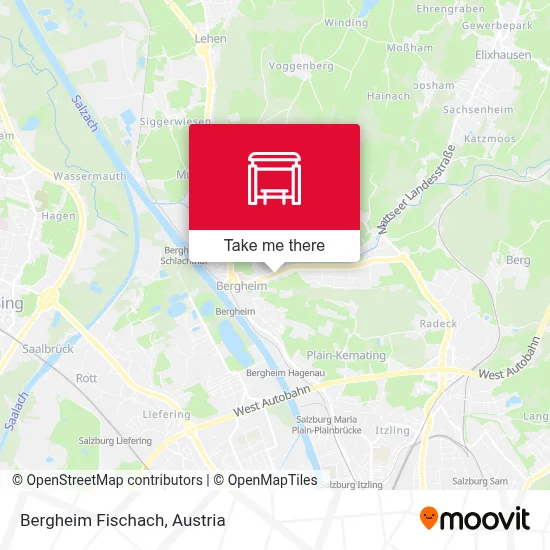 Bergheim Fischach map