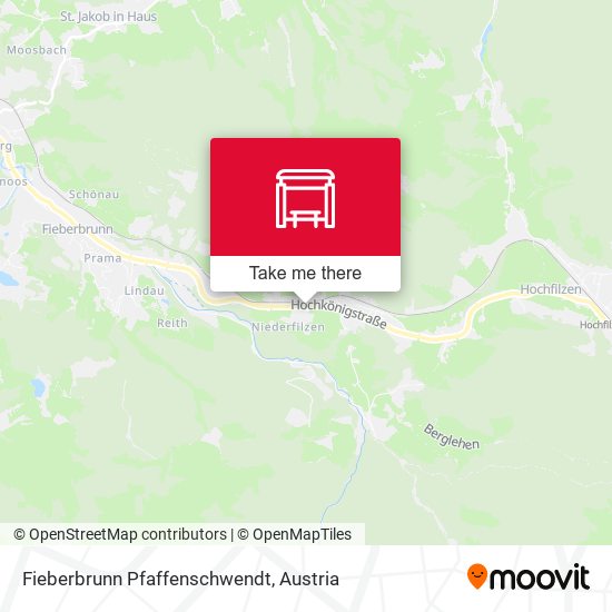 Fieberbrunn Pfaffenschwendt map