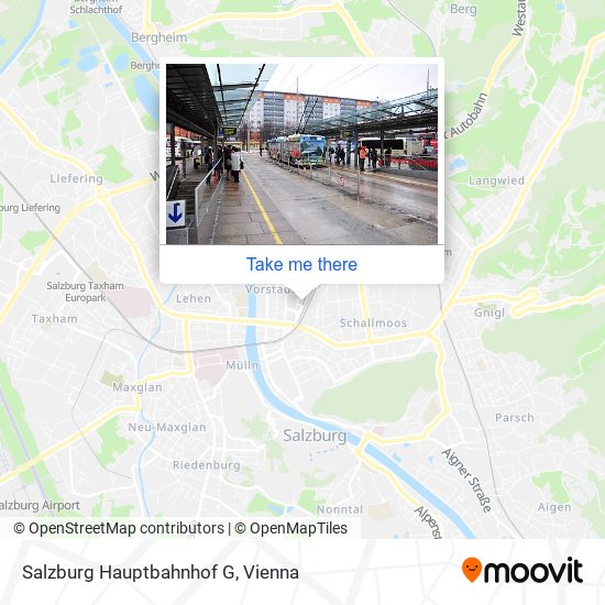 Salzburg Hauptbahnhof G map