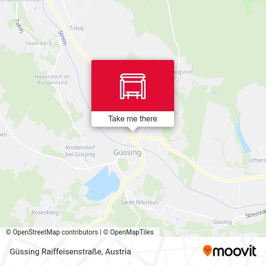 Güssing Raiffeisenstraße map