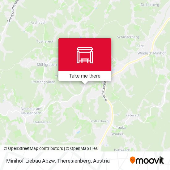 Minihof-Liebau Abzw. Theresienberg map