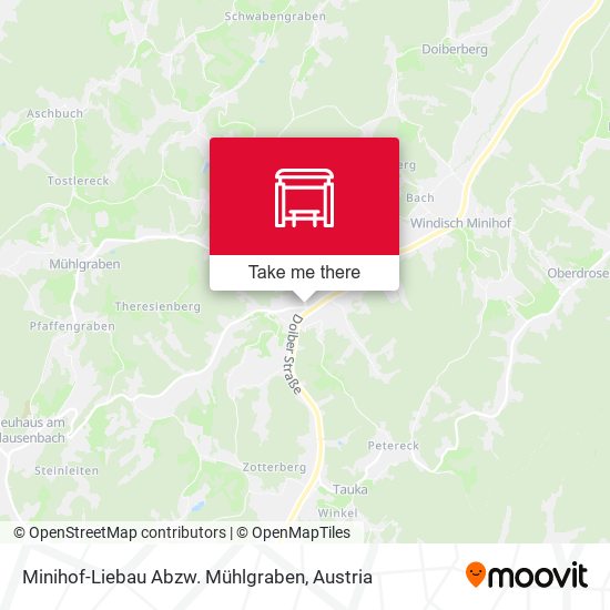 Minihof-Liebau Abzw. Mühlgraben map