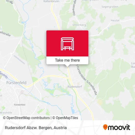 Rudersdorf Abzw. Bergen map