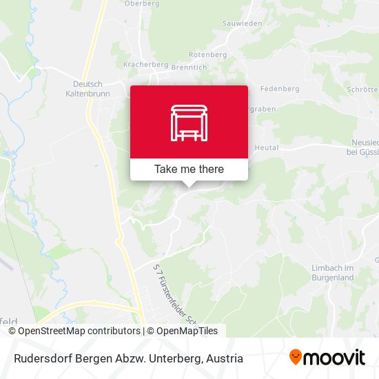 Rudersdorf Bergen Abzw. Unterberg map