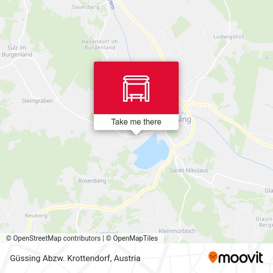 Güssing Abzw. Krottendorf map