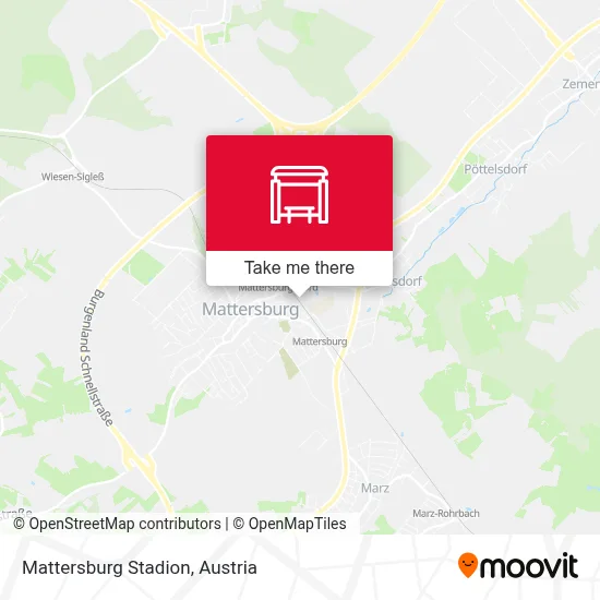 Mattersburg Stadion map