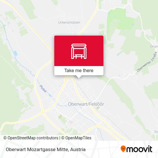 Oberwart Mozartgasse Mitte map