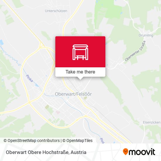 Oberwart Obere Hochstraße map