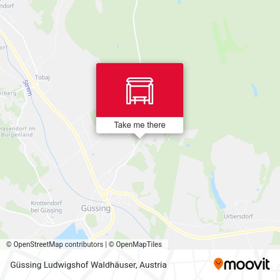Güssing Ludwigshof Waldhäuser map