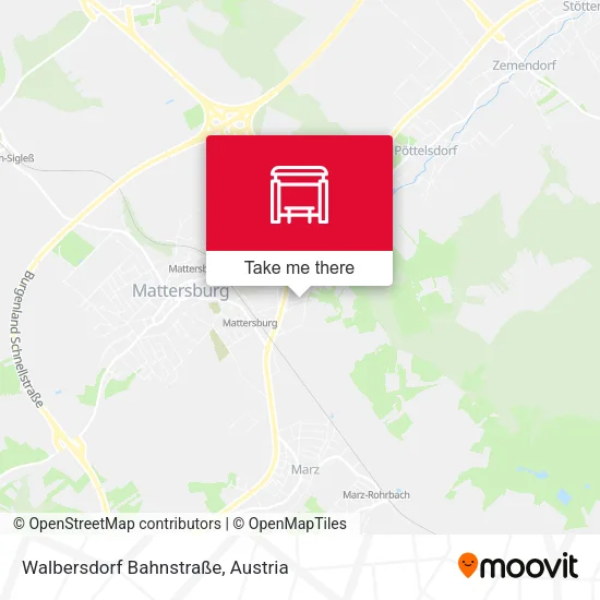 Walbersdorf Bahnstraße map