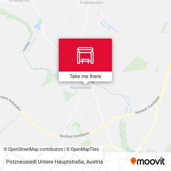 Potzneusiedl Untere Hauptstraße map