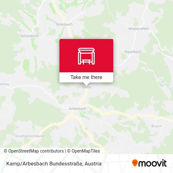 Kamp/Arbesbach Bundesstraße map