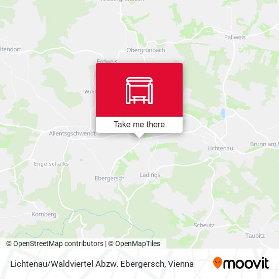 Lichtenau / Waldviertel Abzw. Ebergersch map