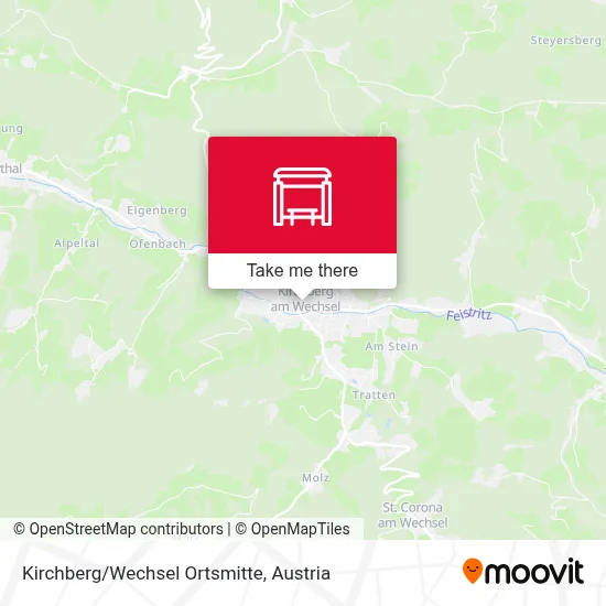 Kirchberg/Wechsel Ortsmitte map