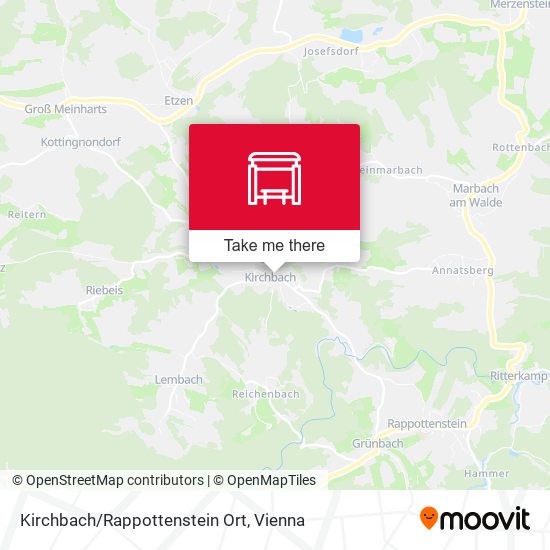Kirchbach/Rappottenstein Ort map