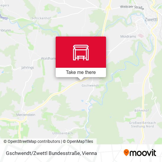 Gschwendt/Zwettl Bundesstraße map