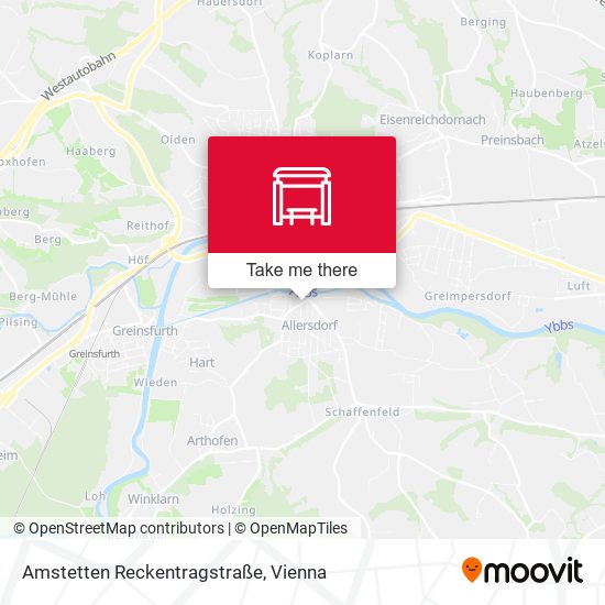 Amstetten Reckentragstraße map