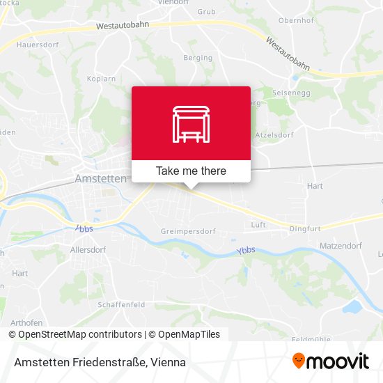 Amstetten Friedenstraße map