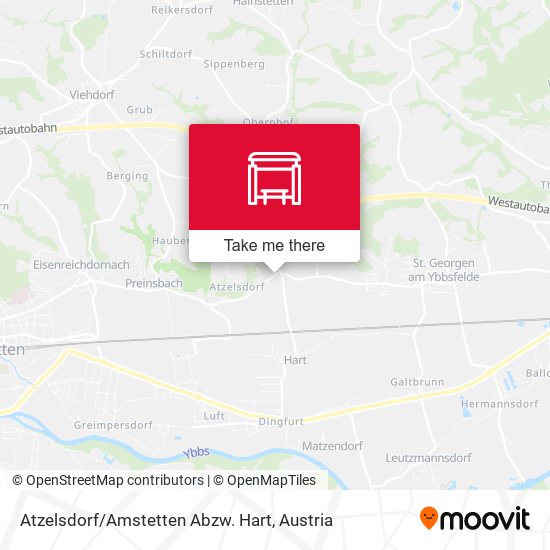 Atzelsdorf / Amstetten Abzw. Hart map