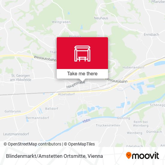 Blindenmarkt / Amstetten Ortsmitte map