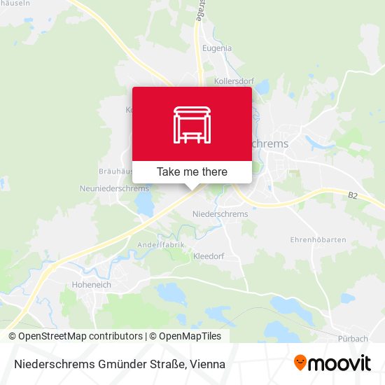 Niederschrems Gmünder Straße map