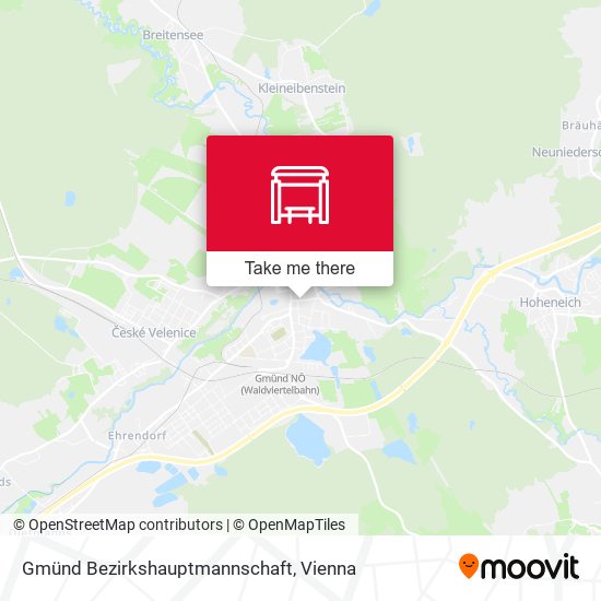 Gmünd Bezirkshauptmannschaft map