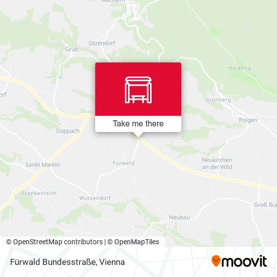 Fürwald Bundesstraße map