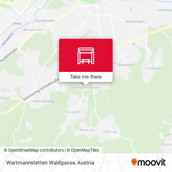 Wartmannstetten Waldgasse map